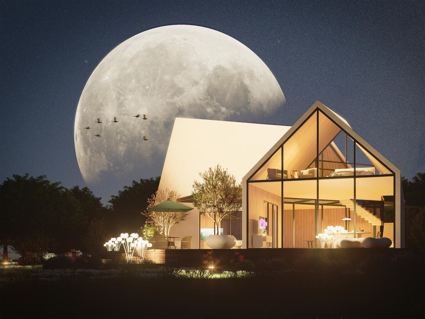 Villa sul lago (Notte d’autunno)